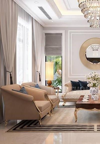 Thiết kế nội thất tân cổ điển tại biệt thự Palm Garden