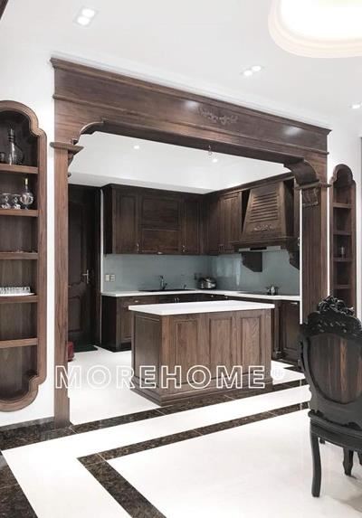 Thi công nội thất gỗ óc chó tại biệt thự cao cấp Hà Tĩnh